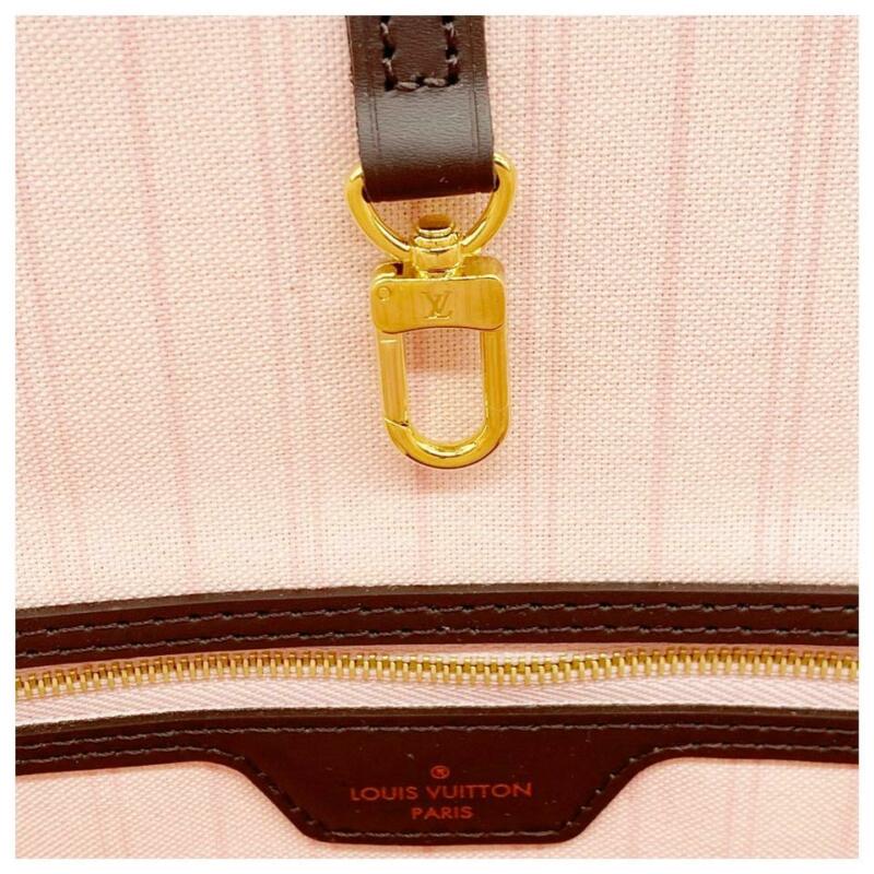 Louis Vuitton Neverfull Mm Rose Ballerine Brown Damier Ébène Canvas