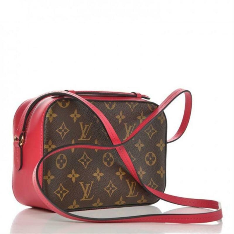 Louis Vuitton Saintonge Freesia 2018 Red Monogram Canvas and Calfskin Cross Body