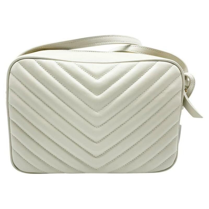 Saint Laurent Monogram Camera Lou Matelassé Crema Soft White Leather Cross Body