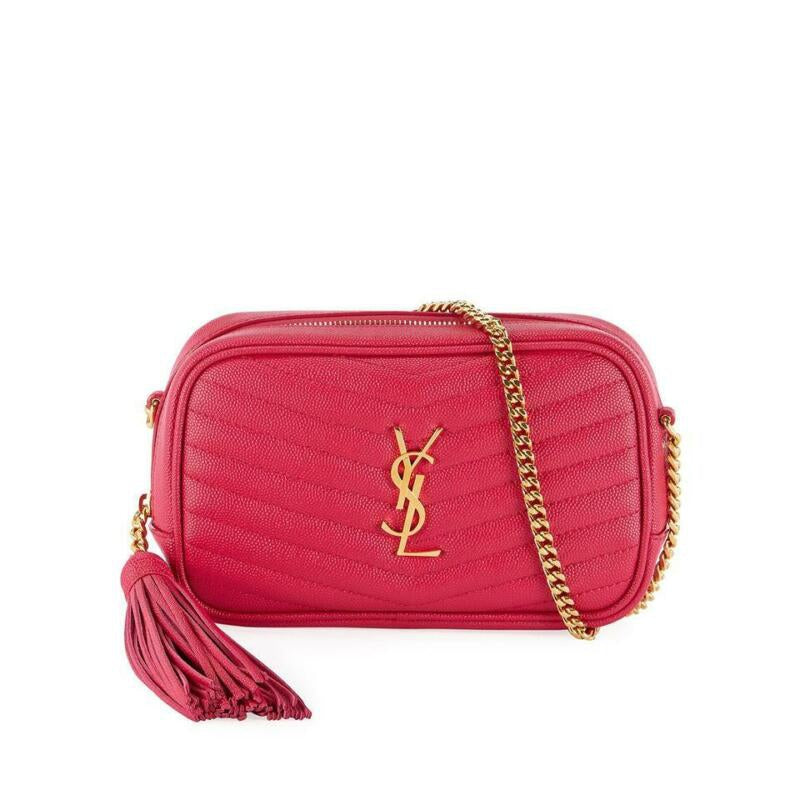 Saint Laurent Loulou Monogram Ysl Camera Pink Leather Cross Body Bag