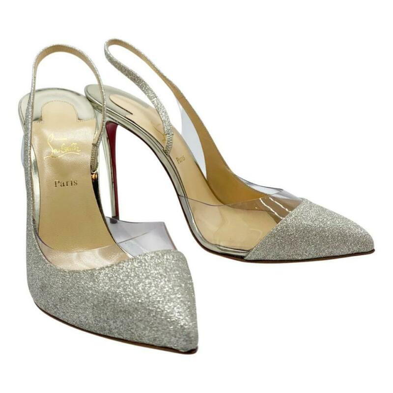Christian Louboutin Gold Optisexy Glitter Slingback Pumps