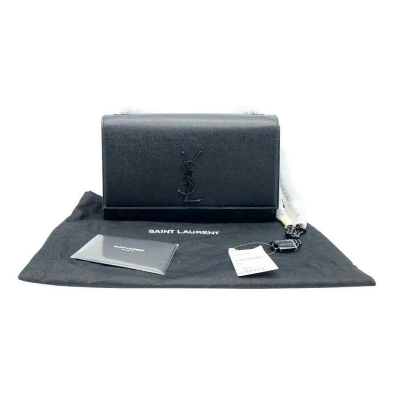 Saint Laurent Monogram Kate Chain Monogram Ysl Medium Noir Black Leather