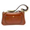 Chloé Marcie Mini Lizard Embossed Satchel Brown Leather Shoulder Bag