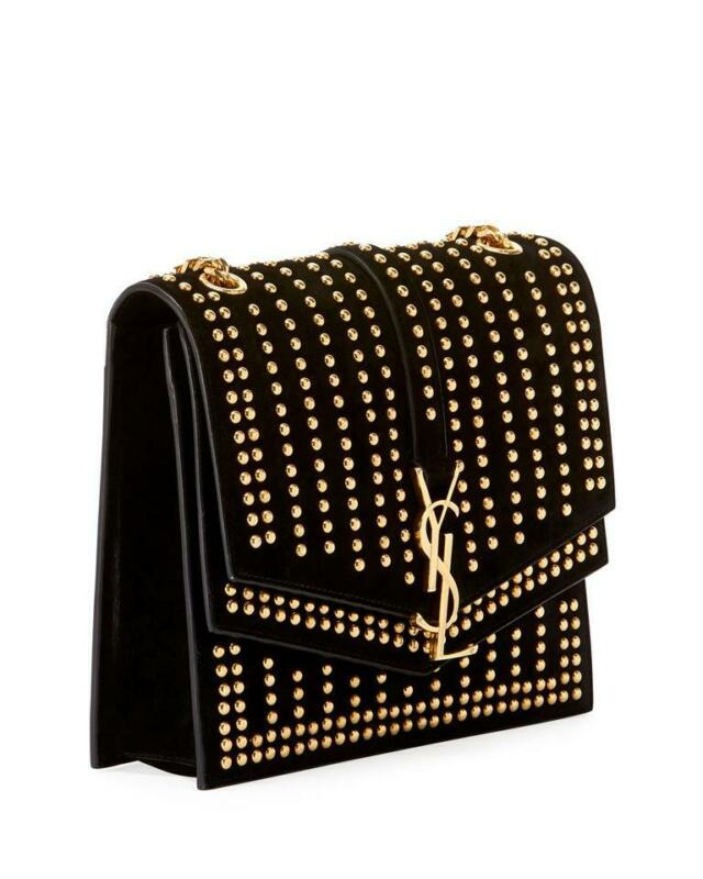 Saint Laurent Sulpice Monogram Ysl Triple-flap Black Suede Leather Cross Body