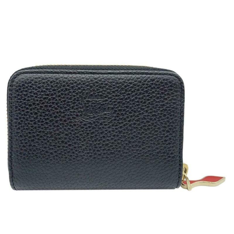 Christian Louboutin Black Panettone Leather Coin Purse Wallet