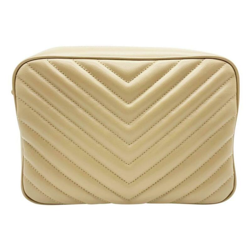 Saint Laurent Monogram Camera Lou Medium Quilted-leather Cross-body Beige