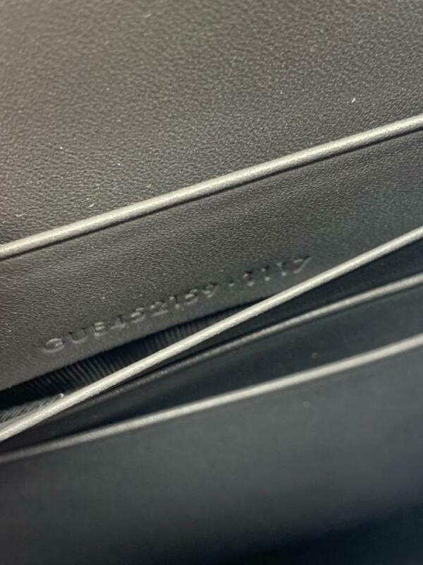 Saint Laurent Monogram Kate Chain Wallet Monogram Tassel Graphite Grey Leather