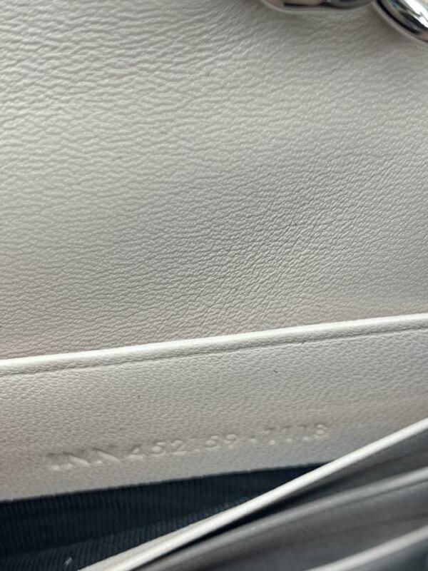 Saint Laurent Monogram Kate Chain Wallet Monogram Tassel Croc Pink Crocodile