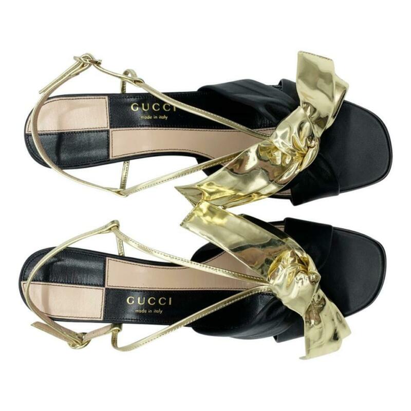 Gucci Black Daphne Bow Slingback Sandals