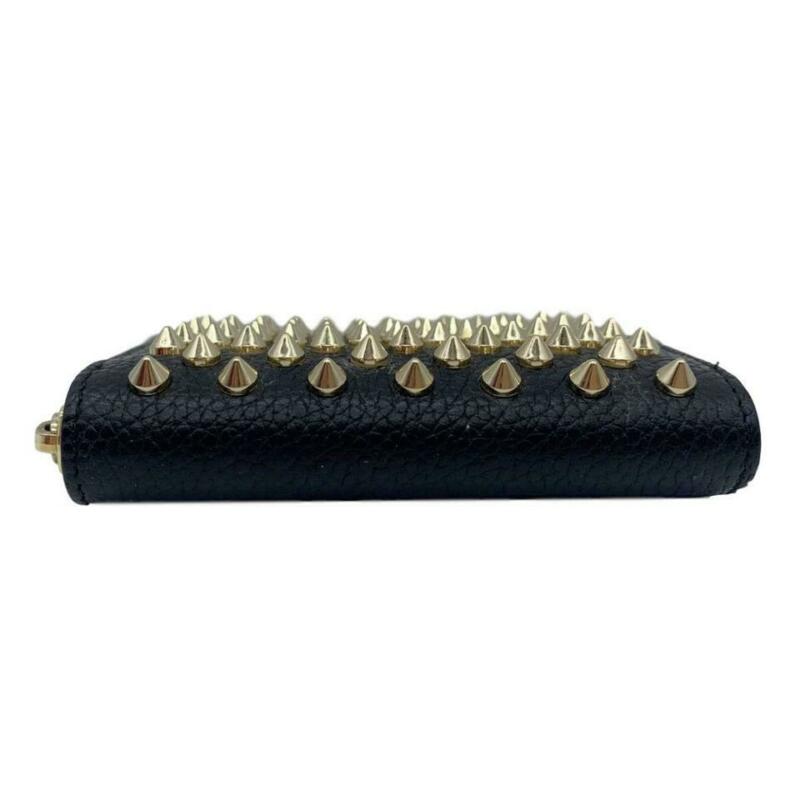 Christian Louboutin Black Panettone Leather Coin Purse Wallet