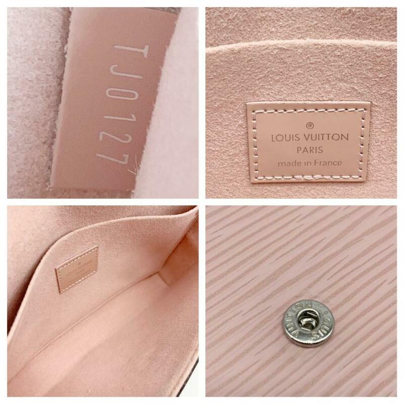 Louis Vuitton Pochette Felicie Rose Ballerine Chain Wallet Pink Epi Leather