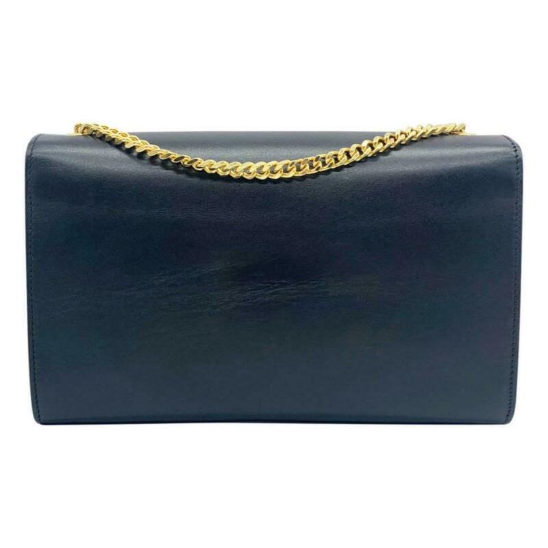 Saint Laurent Monogram Kate Clutch W Medium Smooth W/ Tassel Black Calfskin