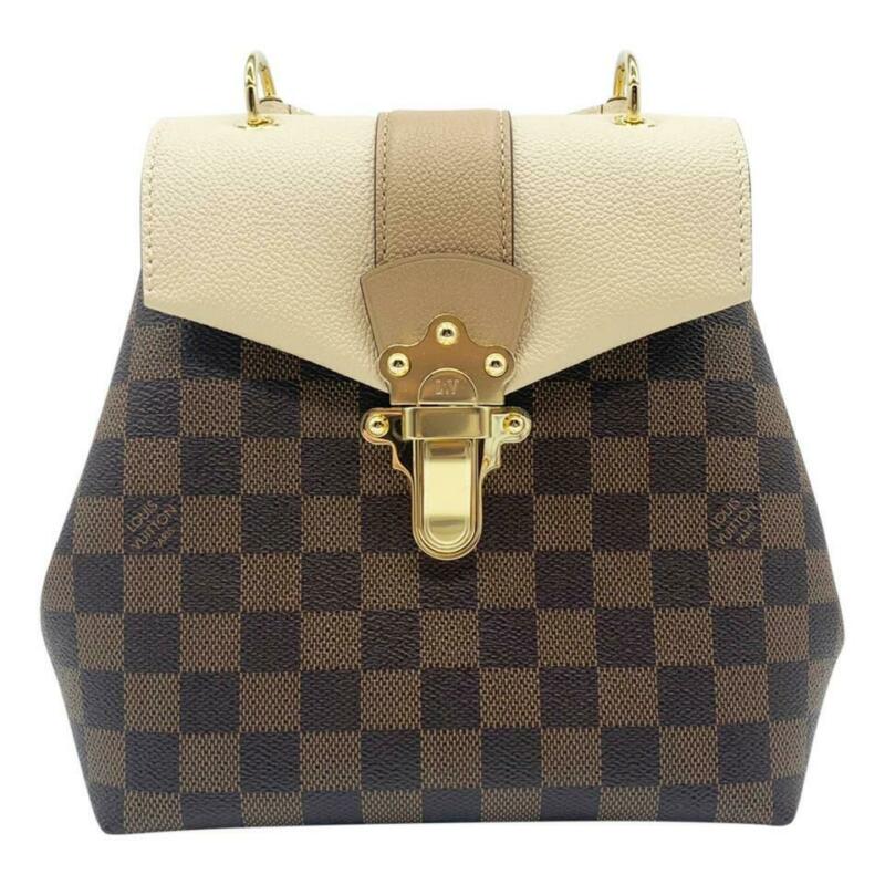Louis Vuitton, Bags, Louis Vuitton Clapton Backpack Damier Brown Canvas  Leather Cream Crossbody