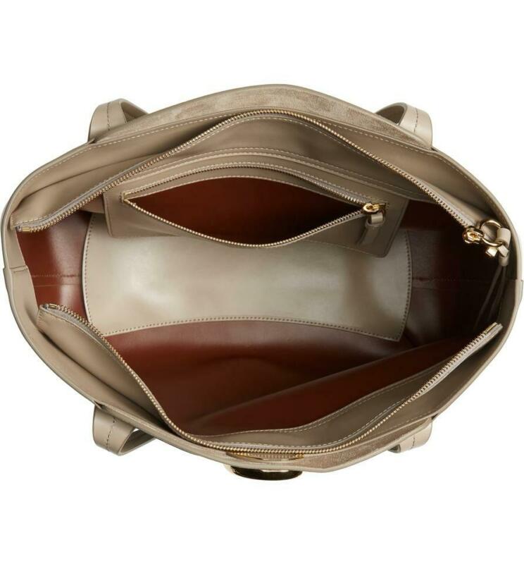 Chloé Medium C Calfskin Beige Leather Tote