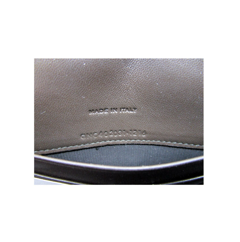 Saint Laurent Chain Wallet Monogram Croc Effect Brown Leather Cross Body Bag