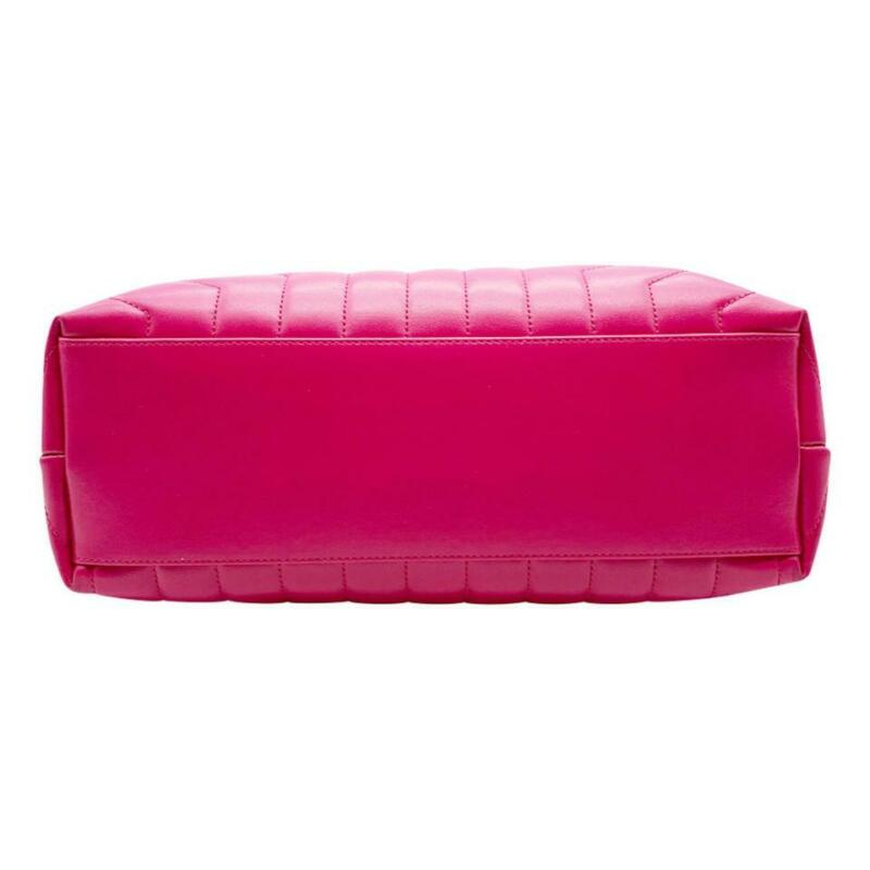 Saint Laurent Monogram Loulou Medium Calfskin Freesia Pink Leather Shoulder Bag