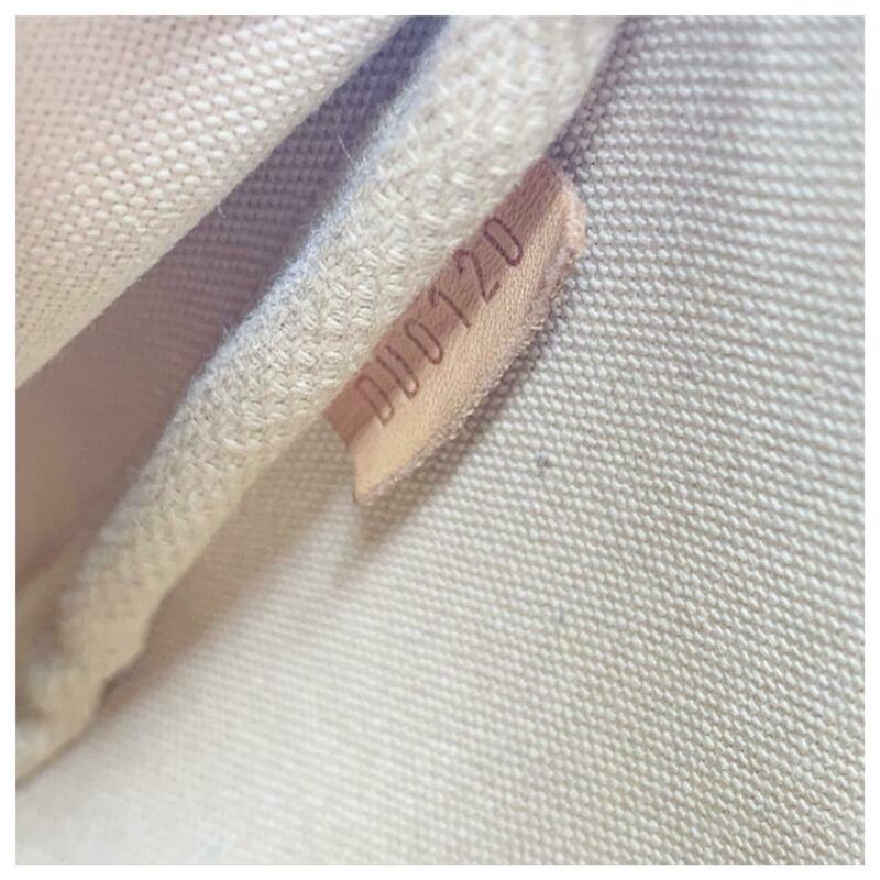 Louis Vuitton Pochette Clutch Eva White Damier Azur Canvas Shoulder Bag