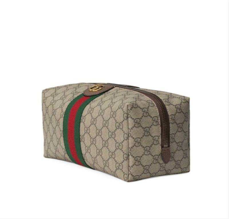 Gucci Mini Ophidia Toiletry Case Brown Gg Supreme Canvas Weekend/Travel Bag