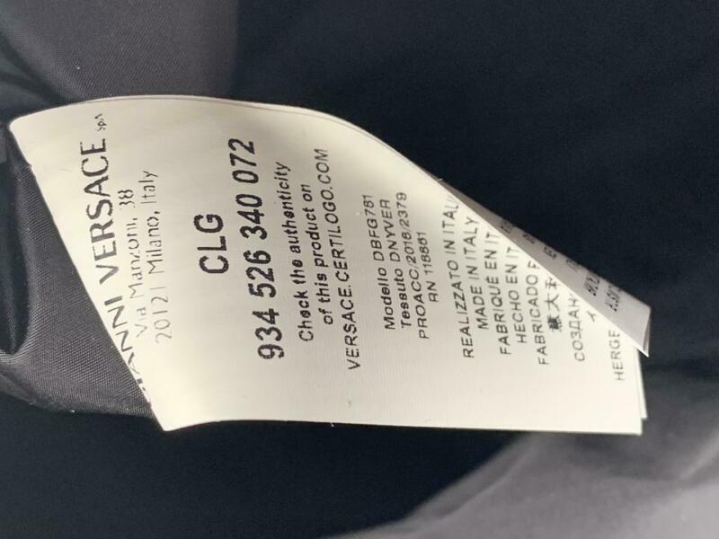 Versace 905 Vintage Logo Black Nylon Backpack