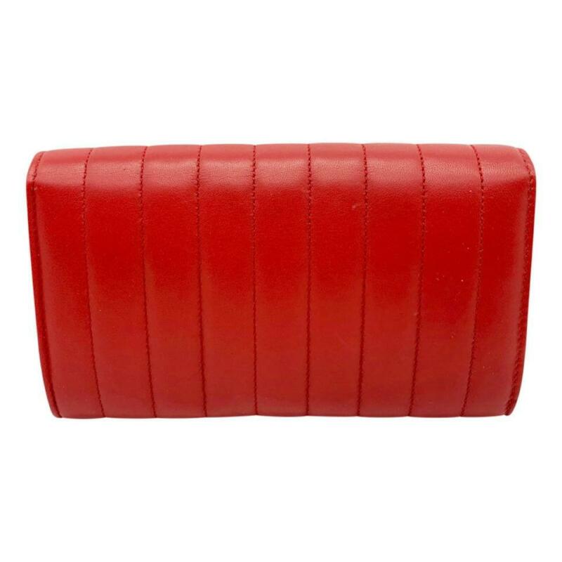 Saint Laurent Red Vicky Large Continental Wallet