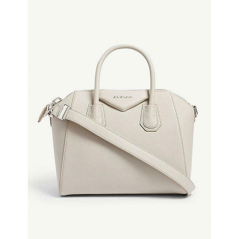 Givenchy Small Antigona Natural Grey Beige Leather Satchel