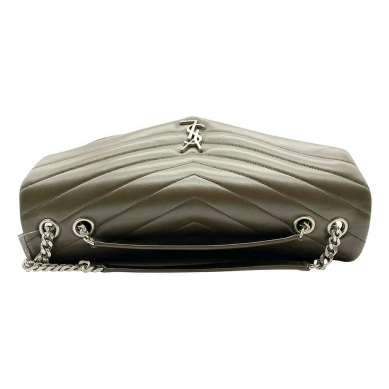 Saint Laurent Monogram Loulou Faggio Large Matelassé Brown Leather Shoulder Bag