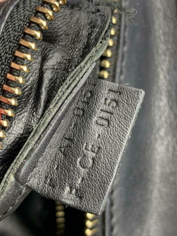 Céline Luggage Micro Black Leather Tote