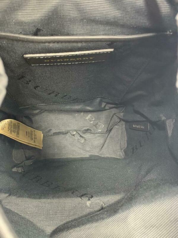 Burberry Small Rucksack Technical & Leather Black Nylon Backpack
