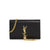 Saint Laurent Monogram Kate Chain Wallet Smooth Calfskin Classic Tassel Black