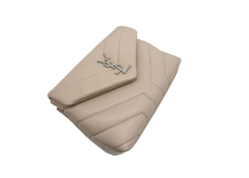 Saint Laurent Monogram Loulou Toy Light Pink Leather Cross Body Bag