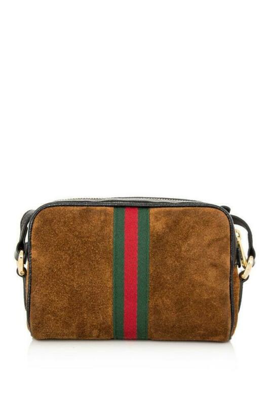 Gucci Shoulder Ophidia Mini Brown Suede Cross Body Bag