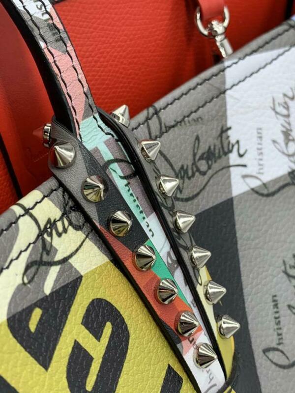 Christian Louboutin Loubiballage Calfskin Cabata Black Leather Tote