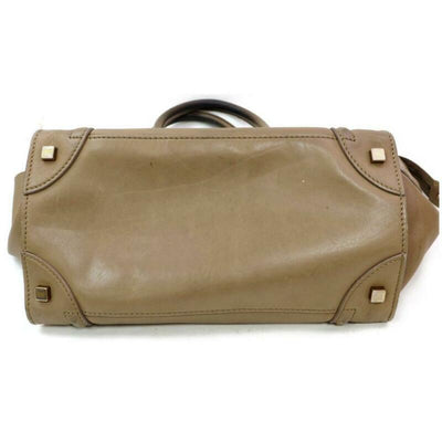 Céline Luggage Mini Brown Leather Tote