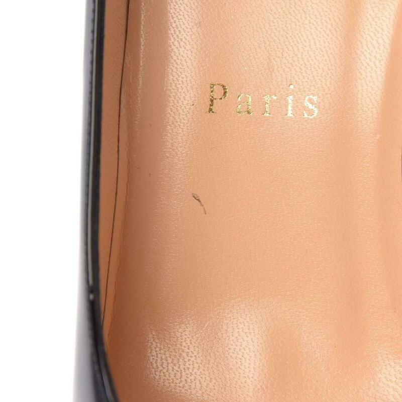 Christian Louboutin Black Patent Bianca 140 Pumps Platforms