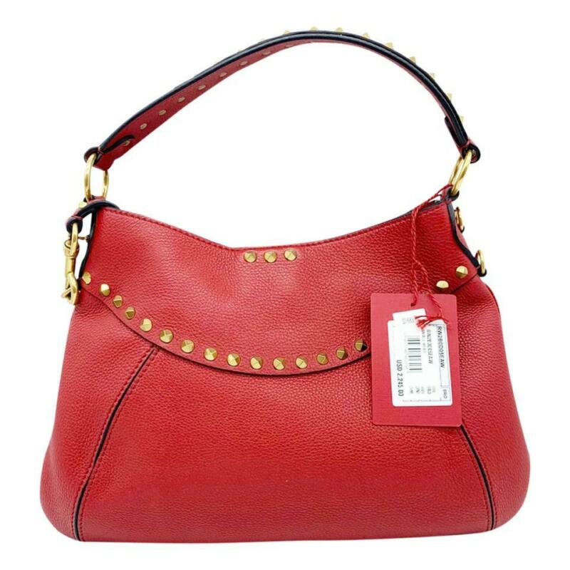 Valentino Small Twinkle Stud Rockstud Red Leather Shoulder Bag