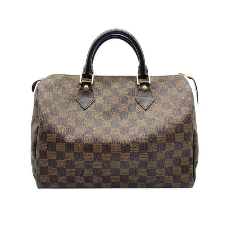 Louis Vuitton Speedy 30 Brown Damier Ébène Canvas Satchel