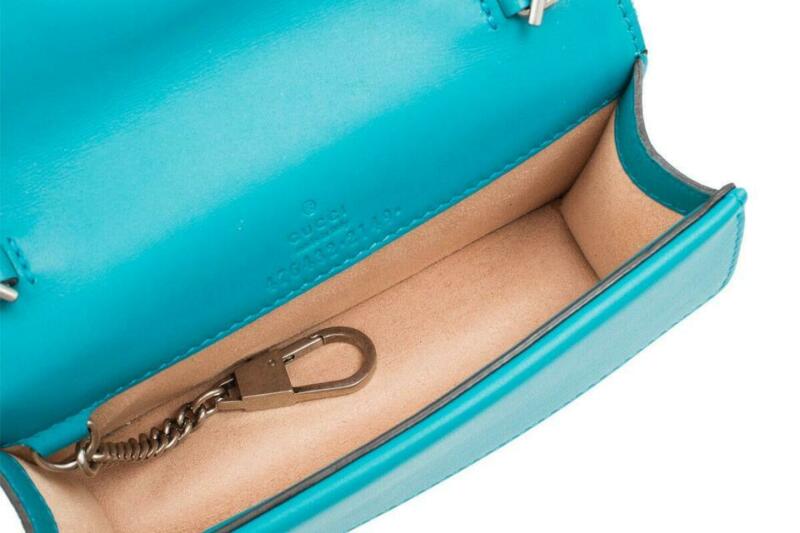Gucci Chain Wallet Dionysus Velvet Mini Blue Cross Body Bag