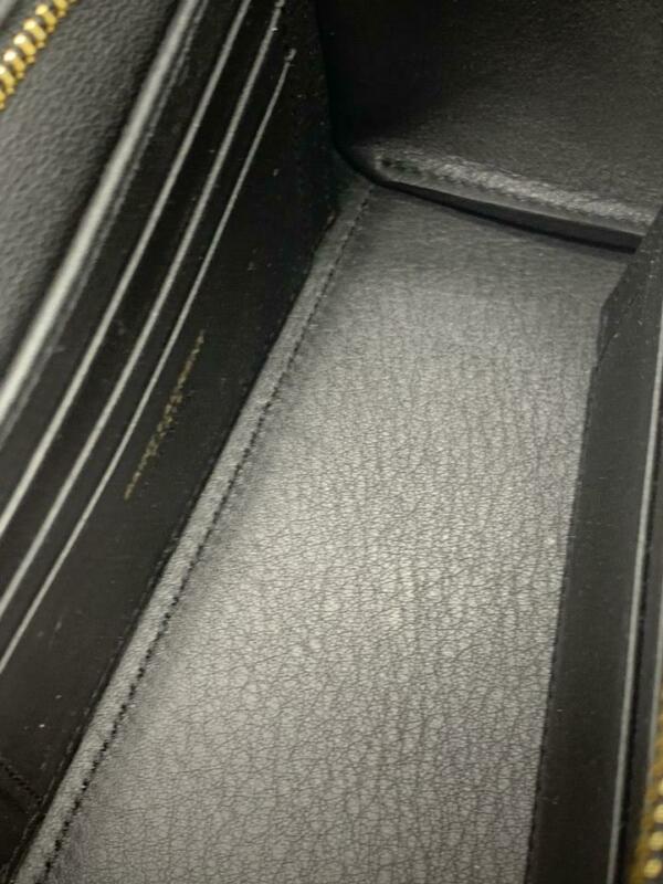 Saint Laurent Cabas Monogram Toy Suede Black Leather Cross Body Bag