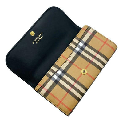 Burberry Brown Haymarket House Check Continental Wallet - MyDesignerly