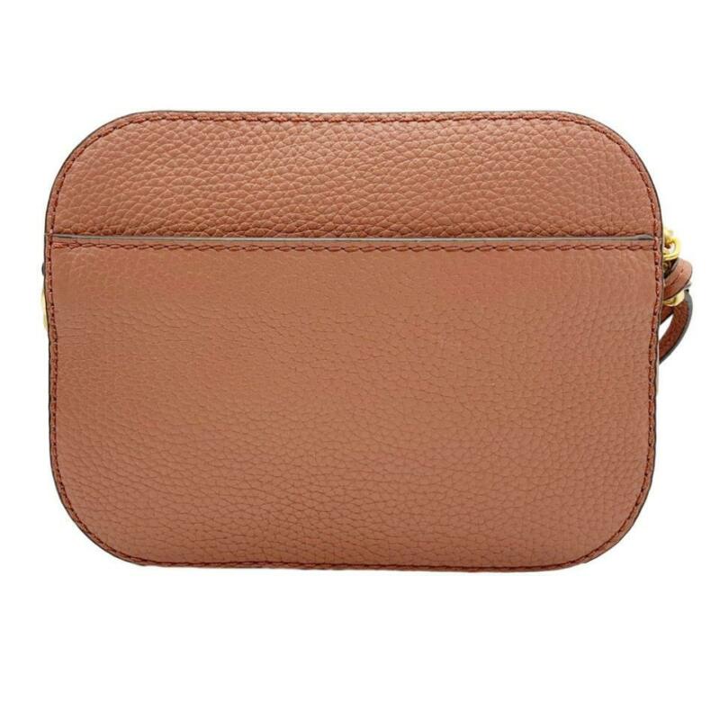 Tory Burch Camera Mcgraw Brown Leather Shoulder Bag