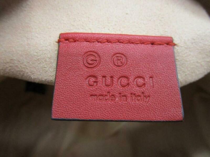 Gucci Boston Bloom Red Canvas Leather Cross Body Bag