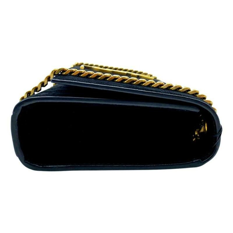 Saint Laurent Monogram Kate New Small Monogram Gold Black Suede Leather