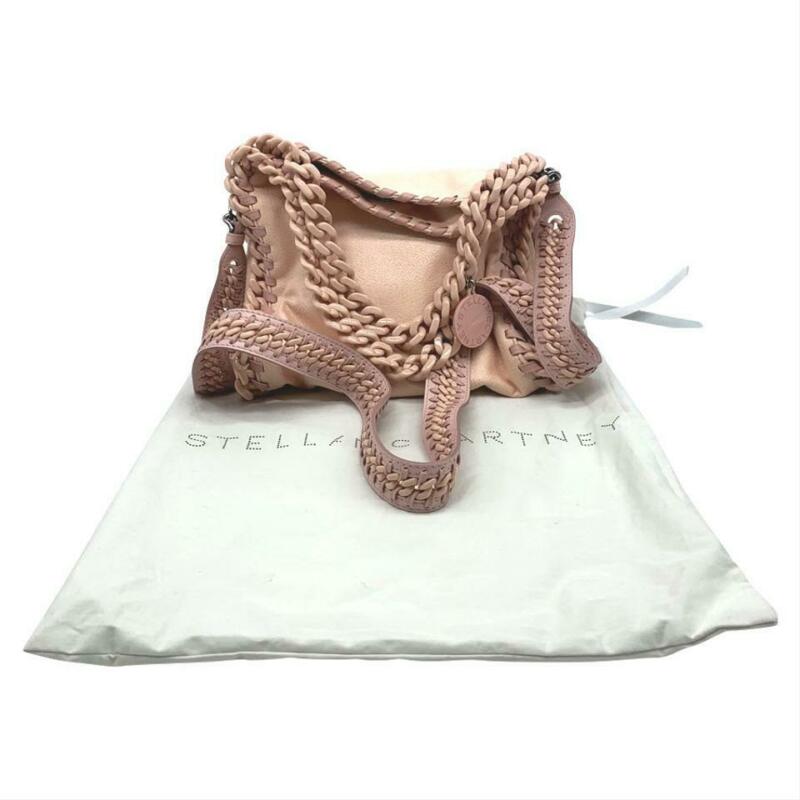 Stella McCartney Mini Falabella Shaggy Deer Tote Pink Faux Leather Cross Body