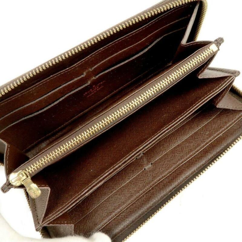 Louis Vuitton Brown Zippy Damier Ebene Wallet