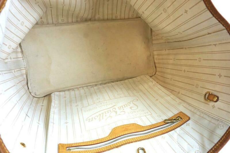 Louis Vuitton Neverfull Gm White Damier Azur Canvas Tote