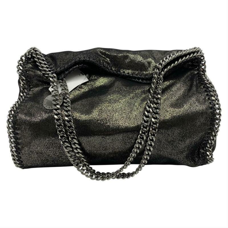 Stella McCartney Small Falabella Tote Ruthenium Black Faux Leather Shoulder Bag