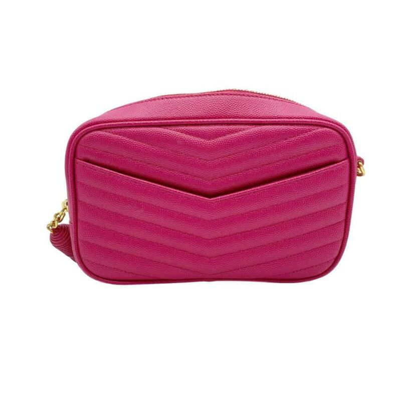 Saint Laurent Loulou Monogram Ysl Camera Pink Leather Cross Body Bag