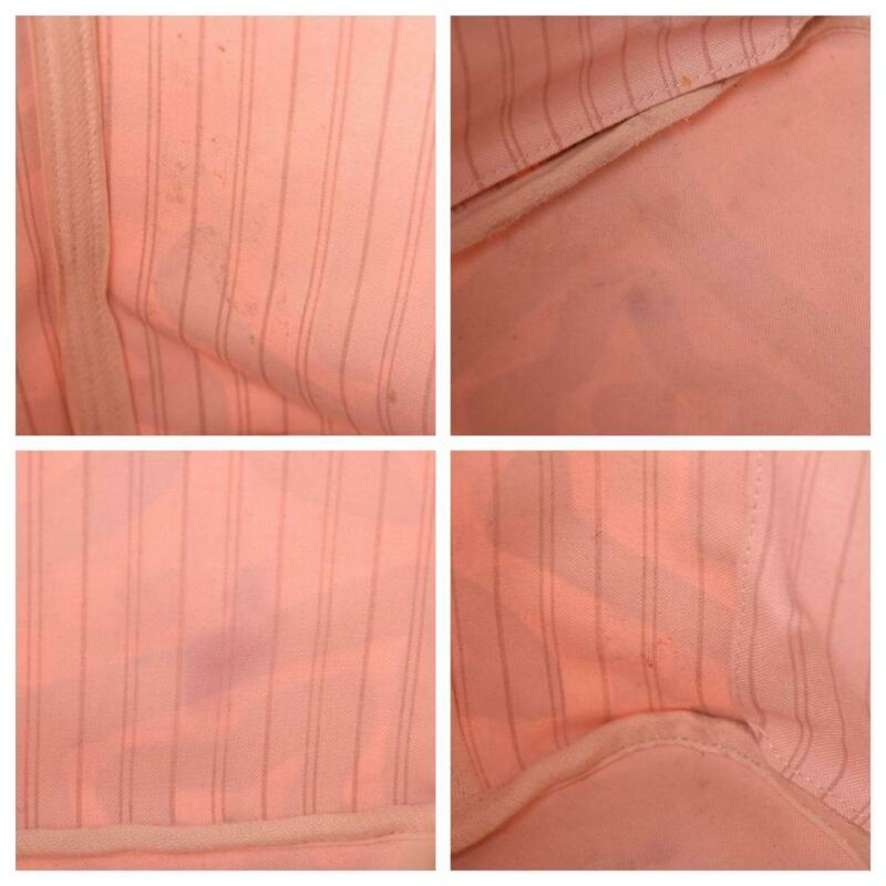 Louis Vuitton Neverfull Tahitienne Mm White Damier Azur Canvas Tote