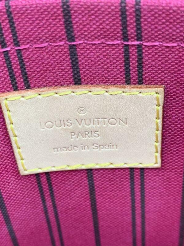 Louis Vuitton Neverfull Pochette Mm Gm Pivoine Pink Brown Monogram Canvas