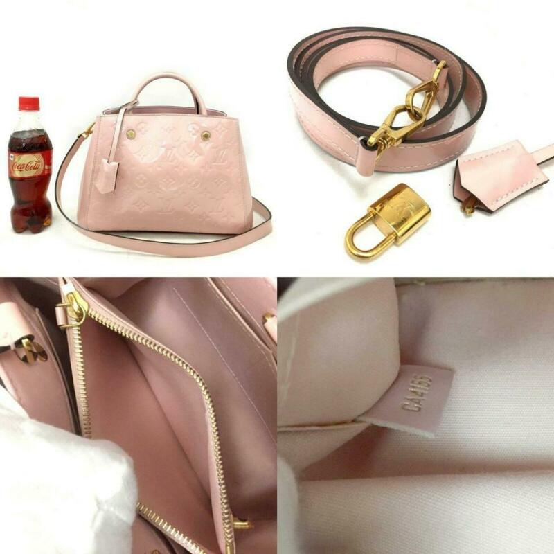 Louis Vuitton Montaigne Bb Vernis Rose Ballerine Pink Patent Leather Satchel
